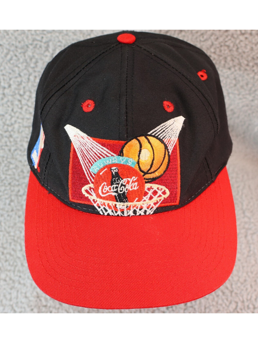 90's Coca Cola X NBA Embroider Snapback Hat Bred Bulls Logo7